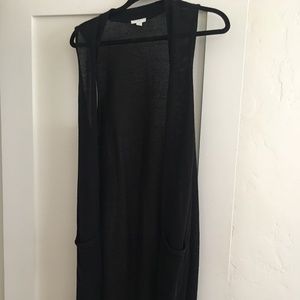 J. Jill Linen Long open front Vest